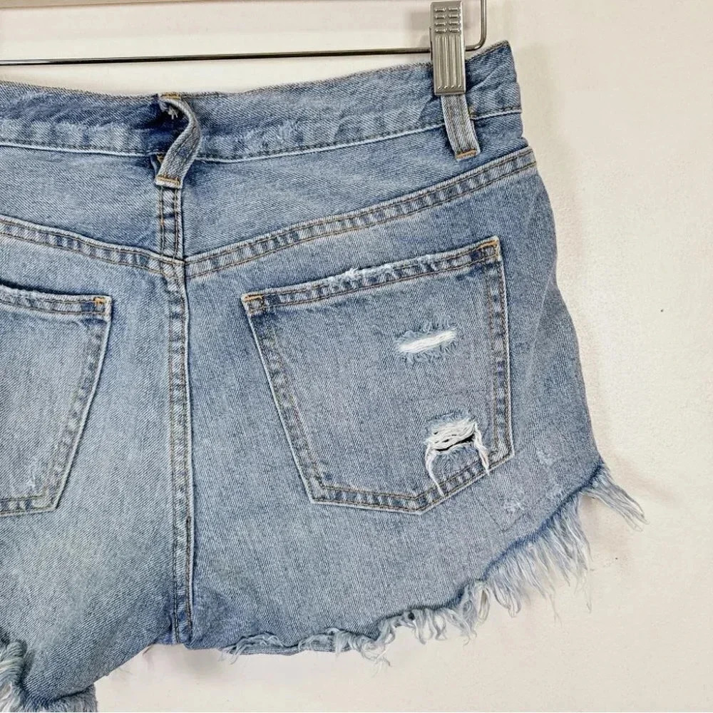 Free  People We The Free Distressed Denim Short - Picture 11 of 13
